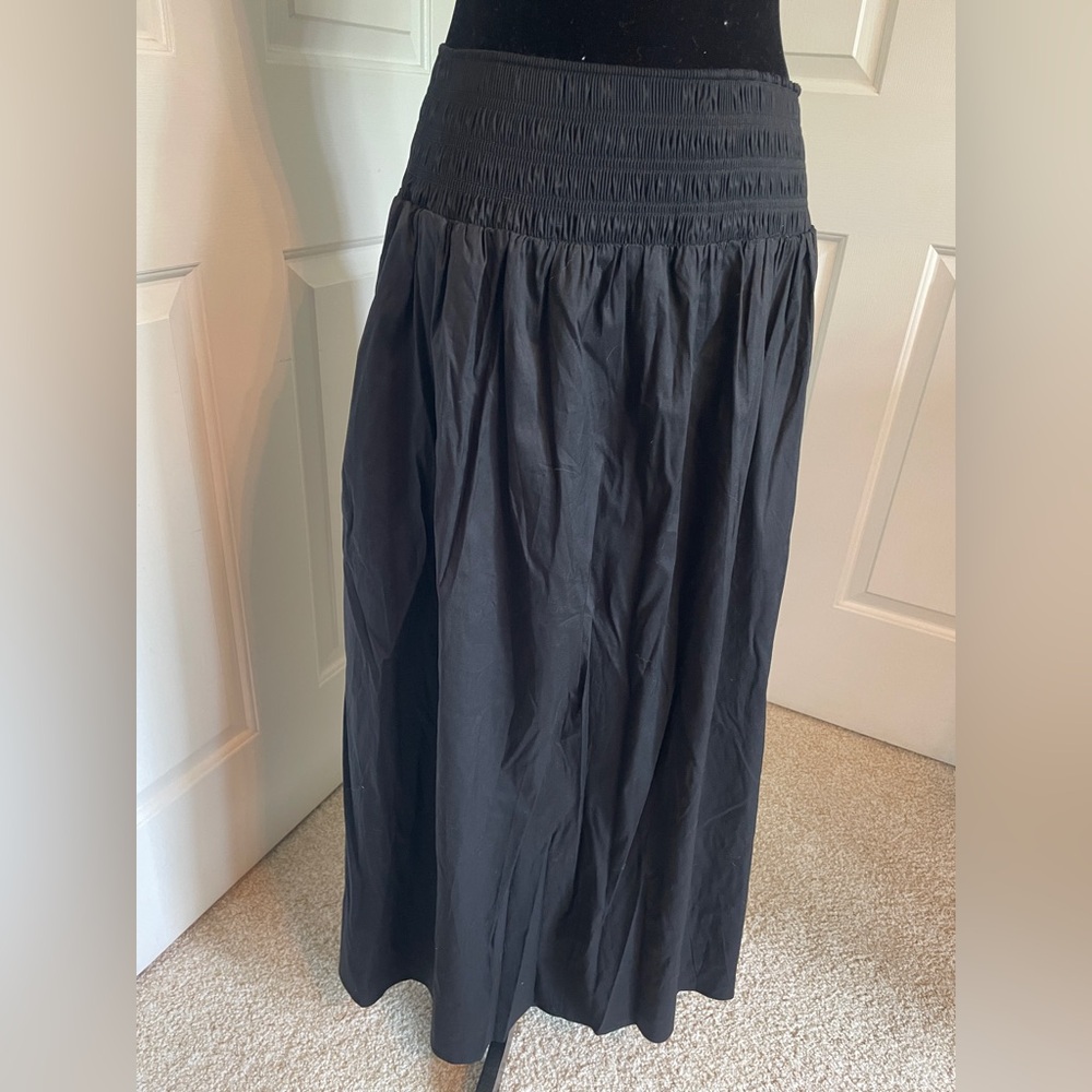 NWT Black Chico's Poplin Smocked Skirt -  Size 1 (8/10-M) - Picture 5 of 9